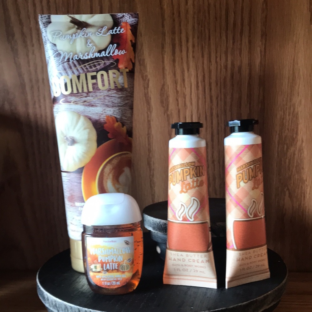 BBW BATH & BODY WORKS MARSHMALLOW PUMPKIN LATTE LOT OF 4